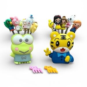 Hello Kitty & Disney Princess Bento Food Picks w/ Silicone Holders – 13pc